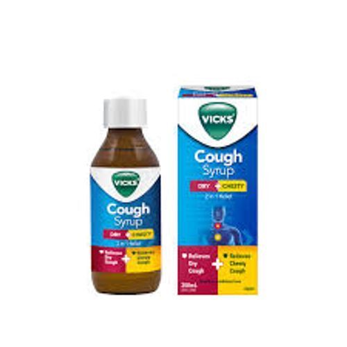 Vicks 2-In-1 Wet + Dry Relief Cough Syrup, 100 Ml (Ram) Ingredients: Dextromethorphan Hbr (20 Mg)