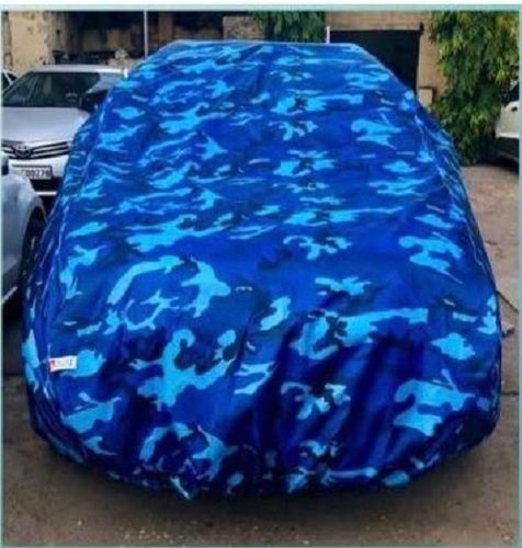 Water Resistant Polyester Material Dark Blue Color Car Body Cover 