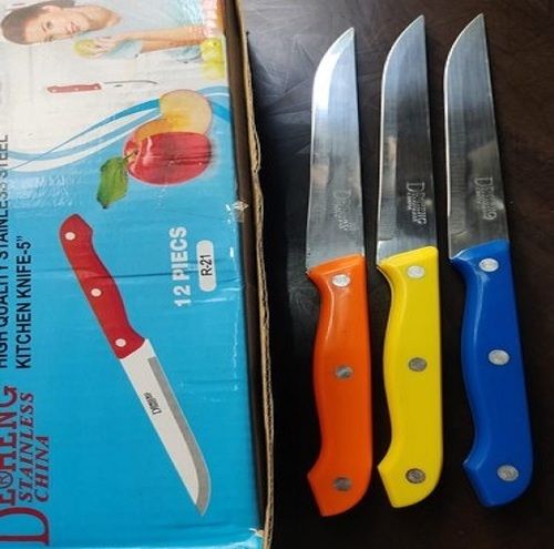 Easy To Use Strong And Durable Stainless Steel Multicolor Kitchen Knife