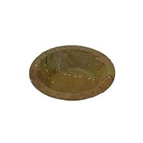 Hand Made Natural Eco Friendly Palm Leaves Green Color Biodegradable Disposable Leaf Bowl , 3-4 Size