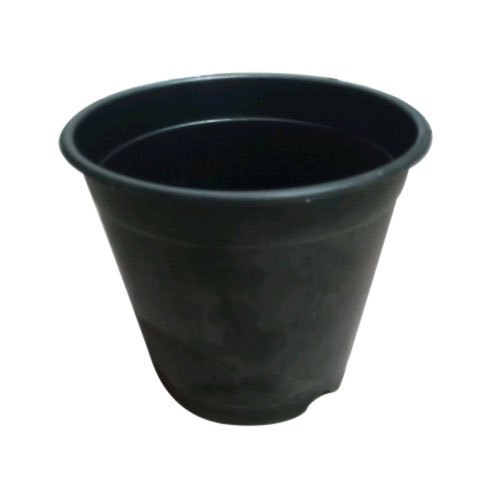 Heavy Duty Highly Durable Light Weight Easy To Handle Round Black Plastic Pot