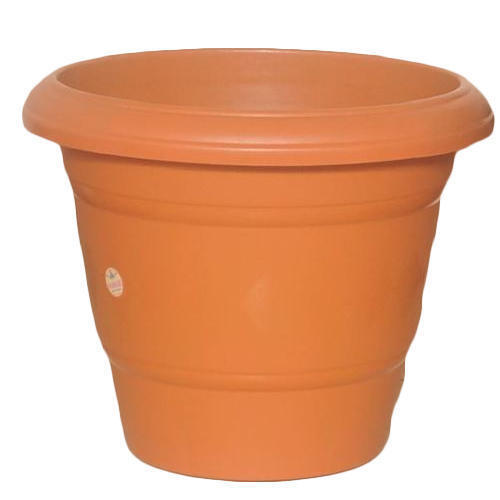 Heavy Duty Highly Durable Light Weight Easy To Handle Brown Plastic Pot