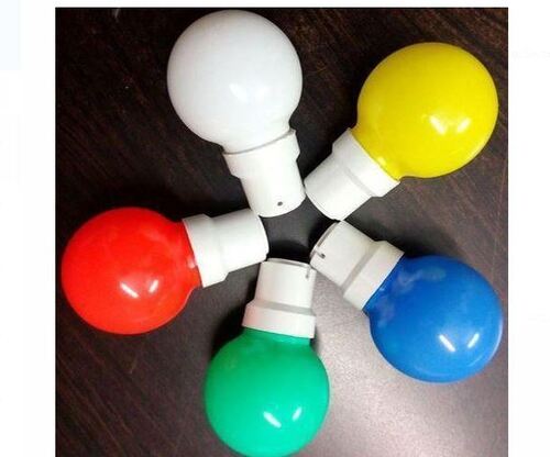 Multicolor Plastic Body Material Round Shape 0.5 Watt Led Bulb For Home