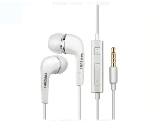1.2 Meter Length White Rubber and Plastic Body Suitable With All Type Mobiles Samsung Earphone - Rubber Material, 1.2 Meter Length, White Color | Excellent Fit, Compatible with All Smartphones