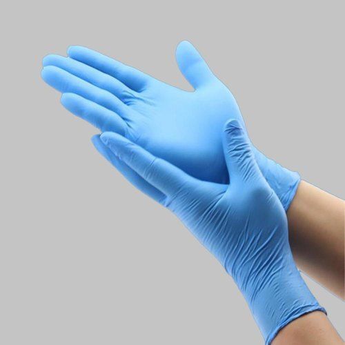 Easy To Clean Latex Free Plain Full Finger Blue Disposable Latex Surgical Gloves Elasticity: Yes