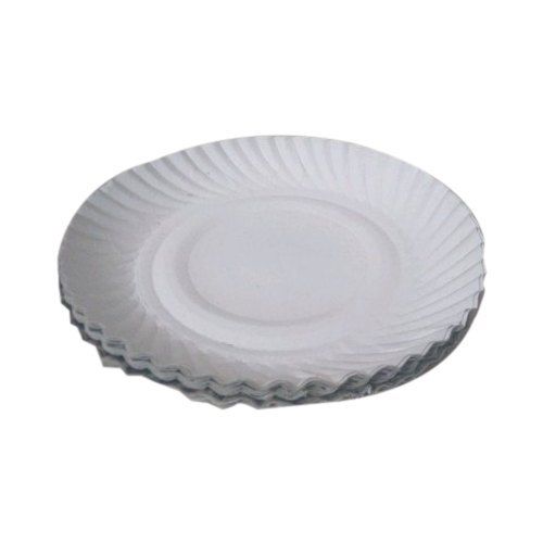 Heat And Cold Resistant Plain Paper Round Disposable Plate For Food Serving