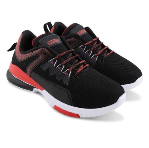 Red And Black Non Slip Light Weight Comfortable Casual Wear Shoes For Mens