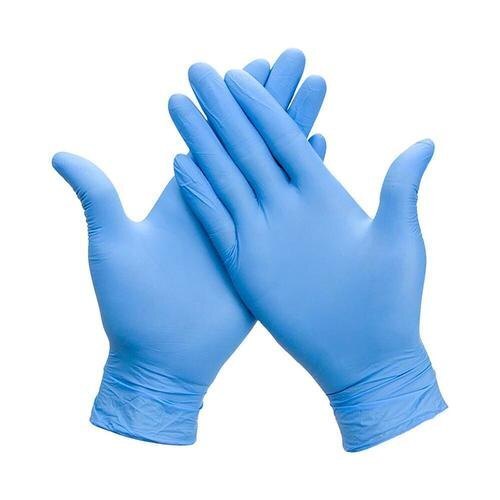 Plain Soft Pollution Free Easy And Comfortable To Wear Blue Disposable Surgical Gloves - Nitrile Plus Size Blue | Durable Latex-Free Waterproof Breathable Excellent Dexterity