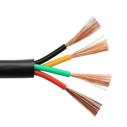 Secure Solid 4 Cores Black Tinnned Safe And 4C X 4.0Sqmm Copper Flexible Cable Insulation Material: Pvc