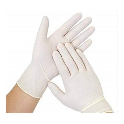 सफेद सादा प्रदूषण मुक्त पहनने में आसान और आरामदायक डिस्पोजेबल लेटेक्स सर्जिकल दस्ताने लोच: हाँ