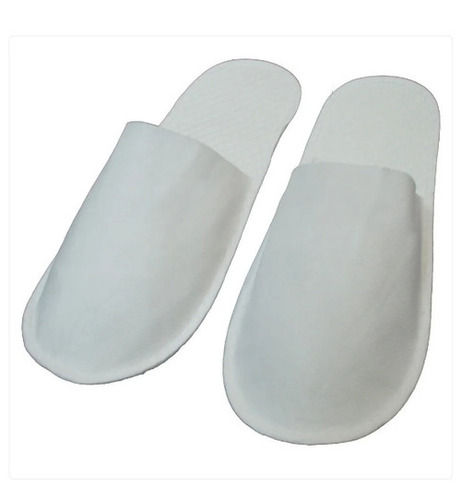 Summer 10 Inch Size White Cotton Material Disposable Flip On Bathroom Slipper