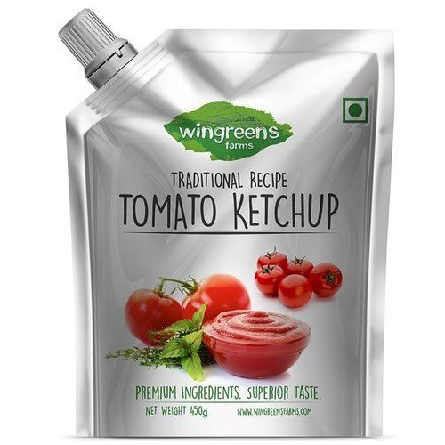 450 Gram Pouch Pack 100% Pure And Fresh Delicious Taste Fresh Tomato Ketchup