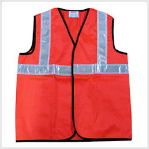 Comfortable High Visibility Lightweight Sleeveless Orange Color Safety Jacket