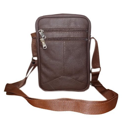 Designer Leather Passport Bag - Durable Brown Leather | Compact Size Zipper Closure Elegant Design Organized Interior Pockets