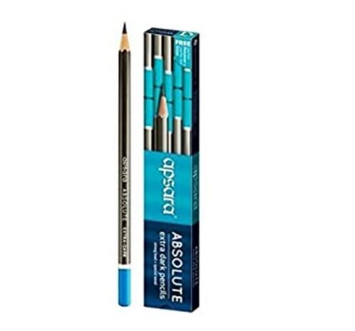 Smooth Writing Grey And Black 8 Inch Wooden Body Apsara Absolute Extra Dark Pencils