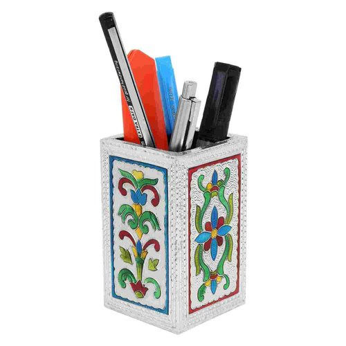 Light Weight And Durable Square Shaped Colorful Handmade Pen Stand