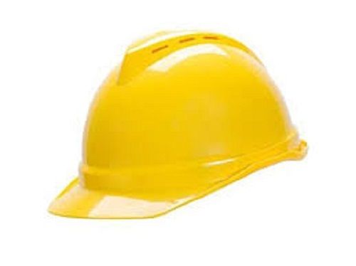 Yellow Light Weight Strong Protective Adjustable Open Face Safety Helmet