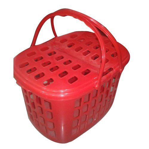 Lightweight Easy To Carry Plastic Red Basket For Household Iteam Hardness: Rigid