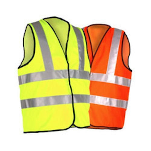 Light Green Men'S Polyester Amazing Reflective Strip Safety Jacket