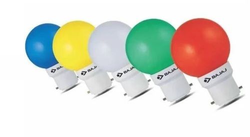 Pack Of 5Set 0.5 Watt Round Ceramic Colored Ping Pong Bajaj Led Bulb  Application: Lighting