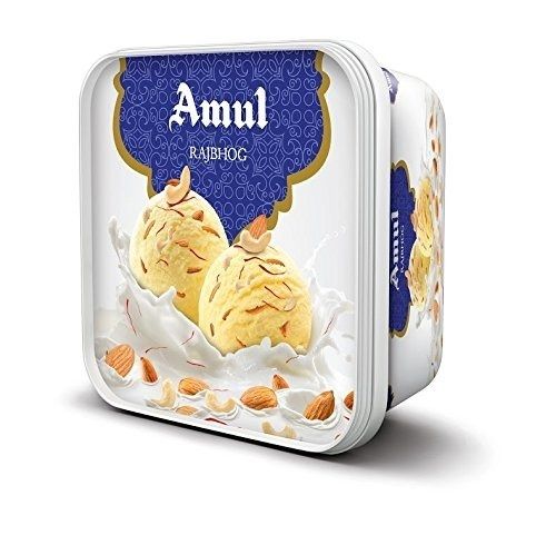Pack Size 1 Kilogram Sweet And Frozen Raj Bhog Flavour Amul Real Ice Cream