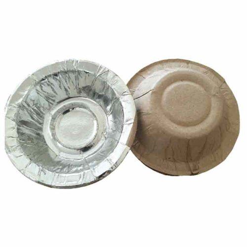 Silver Coated Disposable Paper Bowl For Events And Party Use Size: 2 Inch