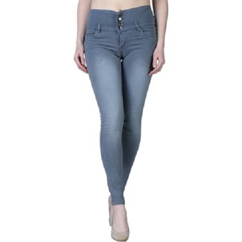 Breathable Black Colour Summer Comfortable Fashionable Stylish Stunning Look Fancy Ladies Jeans 