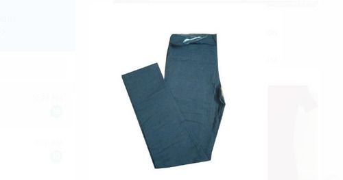 Cool Pass Blue Regular Fit Four Pockets Mens Cotton Plain Formal Trouser