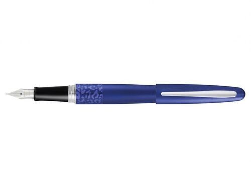 Fine Tip Pilot Purple Leopard Medium Nib Fountain Blue Ball Pen