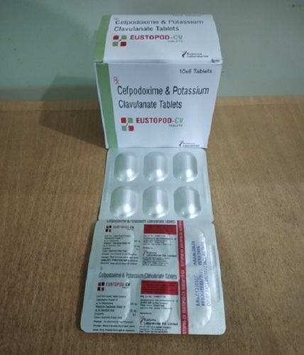 Cefpodoxime And Potassium Clavulanate Tablets - Medicine Grade, White Color, Suitable For All Ages, Hospital And Clinic Use