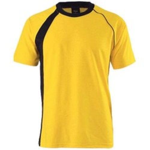 Polyester Comfortable Cotton Yellow And Black T Shirts For Men