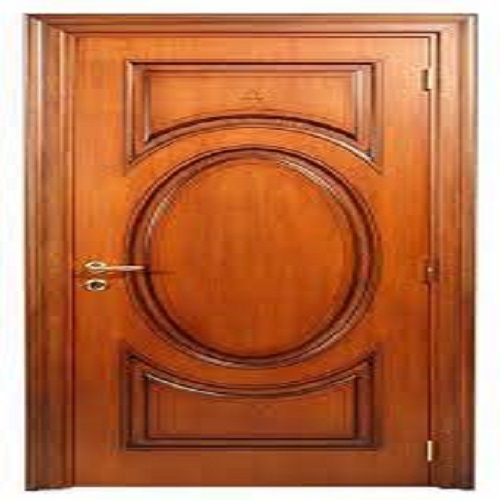 Solid Wood Door - Handmade High Strength Polished Brown Finish | Modern Entry for Interior and Office Use