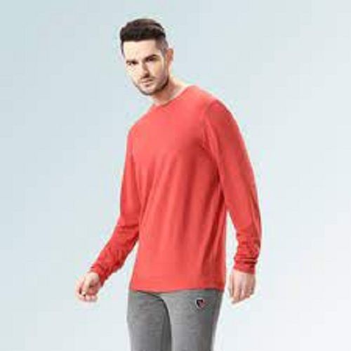 Full Sleeves Round Neck Pure Cotton Fabric Regular Fit Men'S T-Shirts 