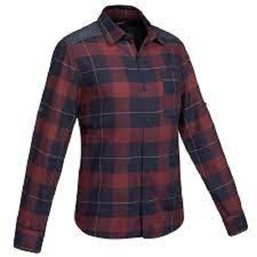 Mens Comfortable And Breathable Full Sleeves Classic Collar Checked Cotton Shirts