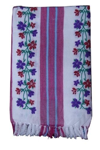 Multicolor Printed Pattern Rectangle Shape Comfortable Pure Cotton Towel