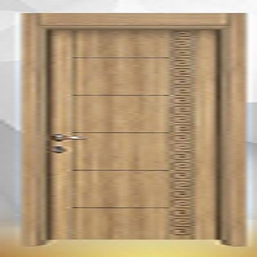 Solid Wood Door - 1.8mm Thickness Brown Color | Handmade High Strength Swing Open Style Entry Door with Right Lock Handle