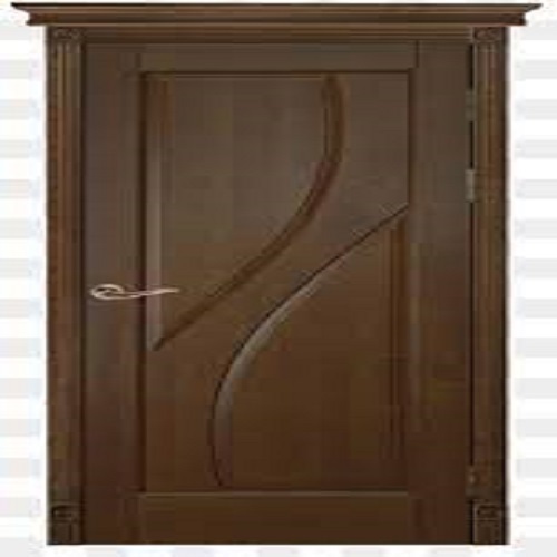Termite Resistant Dark Brown Color Solid Wood Exterior Membrane Door
