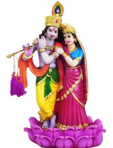 Traditional Ceramic Radha Krishna Statues For Homes And Temples