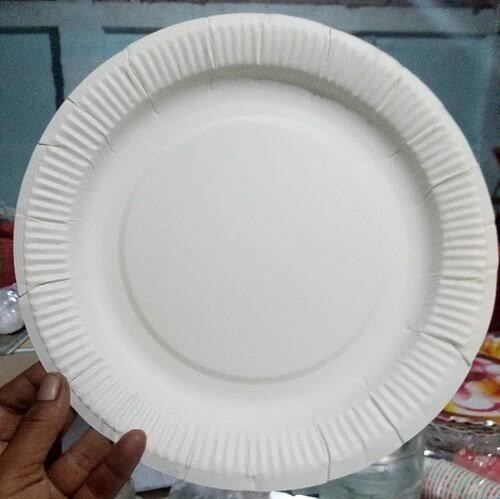 White Round Disposable Paper Plates