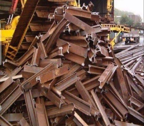 Brown Flat Bottomed Shape Hot Rolled Mild Steel Used Rail Track Scrap 