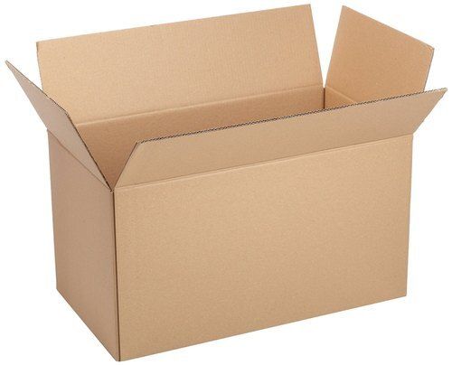 Matte Brown Rectangular Virgin Kraft Paper Grade Single Wall 3 Ply Cardboard Box