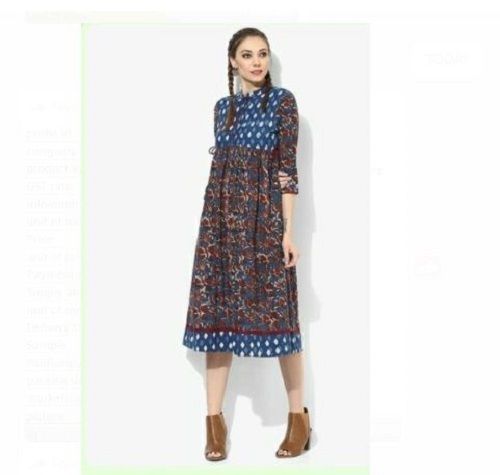 Comfortable And Washable Colorful Printed Designer Kurti For Ladies  Bust Size: 35-36 Inch (In)