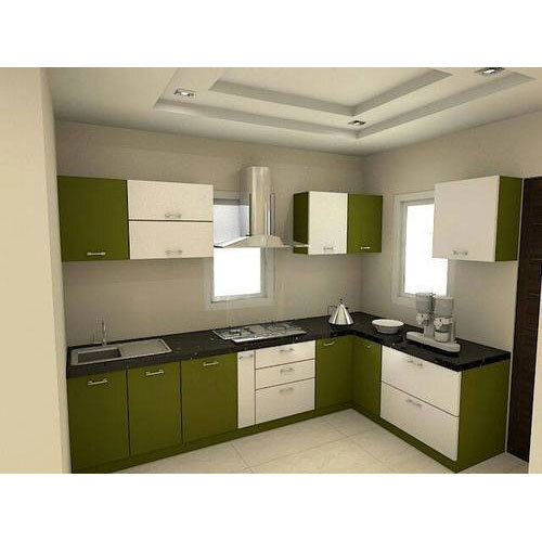 Easy Installation Designer L Shaped Modular Kitchen Plywood