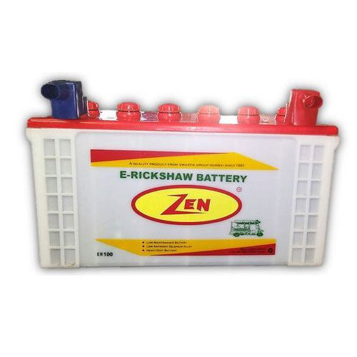 High Power Consumption Red And White E Rickshaw Battery For Automobile Use Weight: 10-20  Kilograms (Kg)