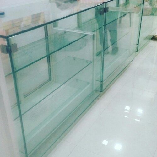 Height 4 Feet Length 1 Meter Transparent Glass Storage Rack
