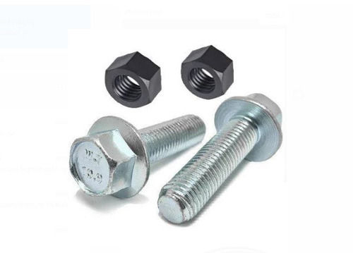 Mild Steel Chrome Finished Anti Corrosion Size Hexagonal Flange Bolt With Nut  Diameter: 2 Millimeter (Mm)