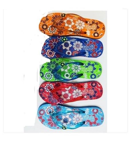 Multi Color Casual Wear 5x8 Size Comfortable And Light Weight Printed Slippers