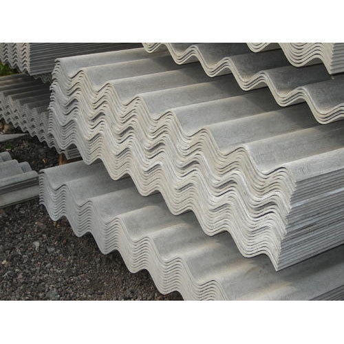 Natural White Cement Roofing Sheet - Plain Asbestos Fiber Tiles, 1.50 to 3.6 Meters, 12mm Thickness | High Strength, Durable for Residential and Commercial Use