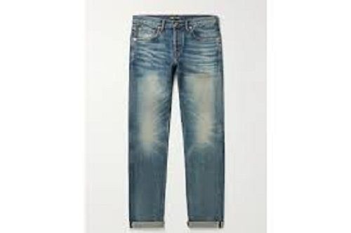 Slim Fit Wrinkled Denim Jeans