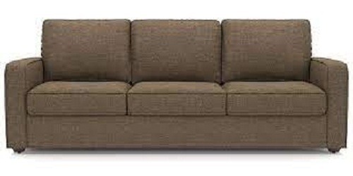 Three Seater Sofa - Teak Wood Elegant Brown Color Comfortable Seating for Three | Durable Timeless Design Termite Resistant Eco-Friendly Finish